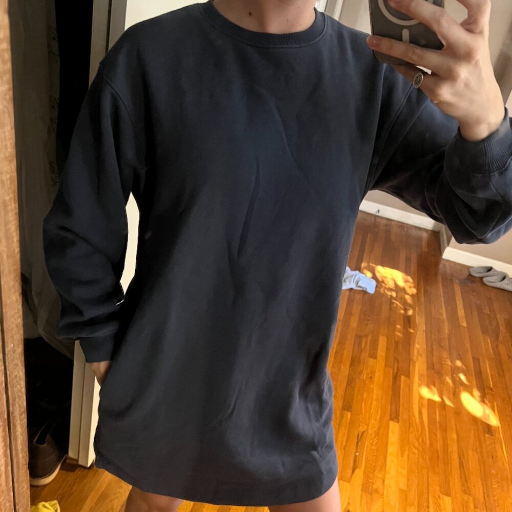 Melrose and Market Colonial Blue Sweatshirt Dress